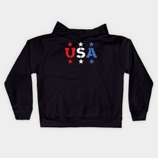 USA Vintage Patriotic 4th Of July Independence Day Kids Hoodie